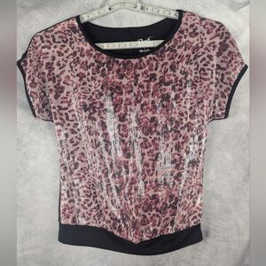 Rock 47 By Wrangler Small Sequin Shirt Sleeve Shirt